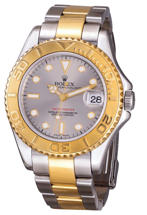 rolex yacht master 35mm steel gold